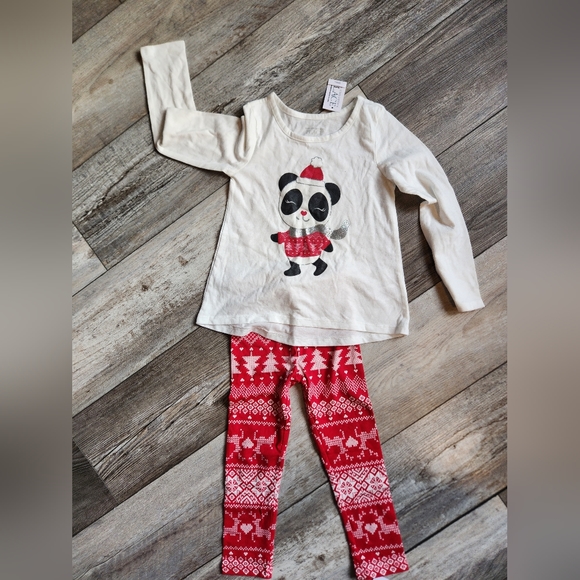 The Children Place Toddler Girl Christmas Legging Set - Picture 2 of 6